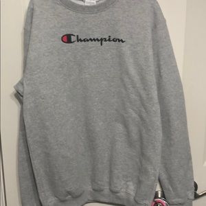 NEW Champion powerblend grey crewneck sweatshirt